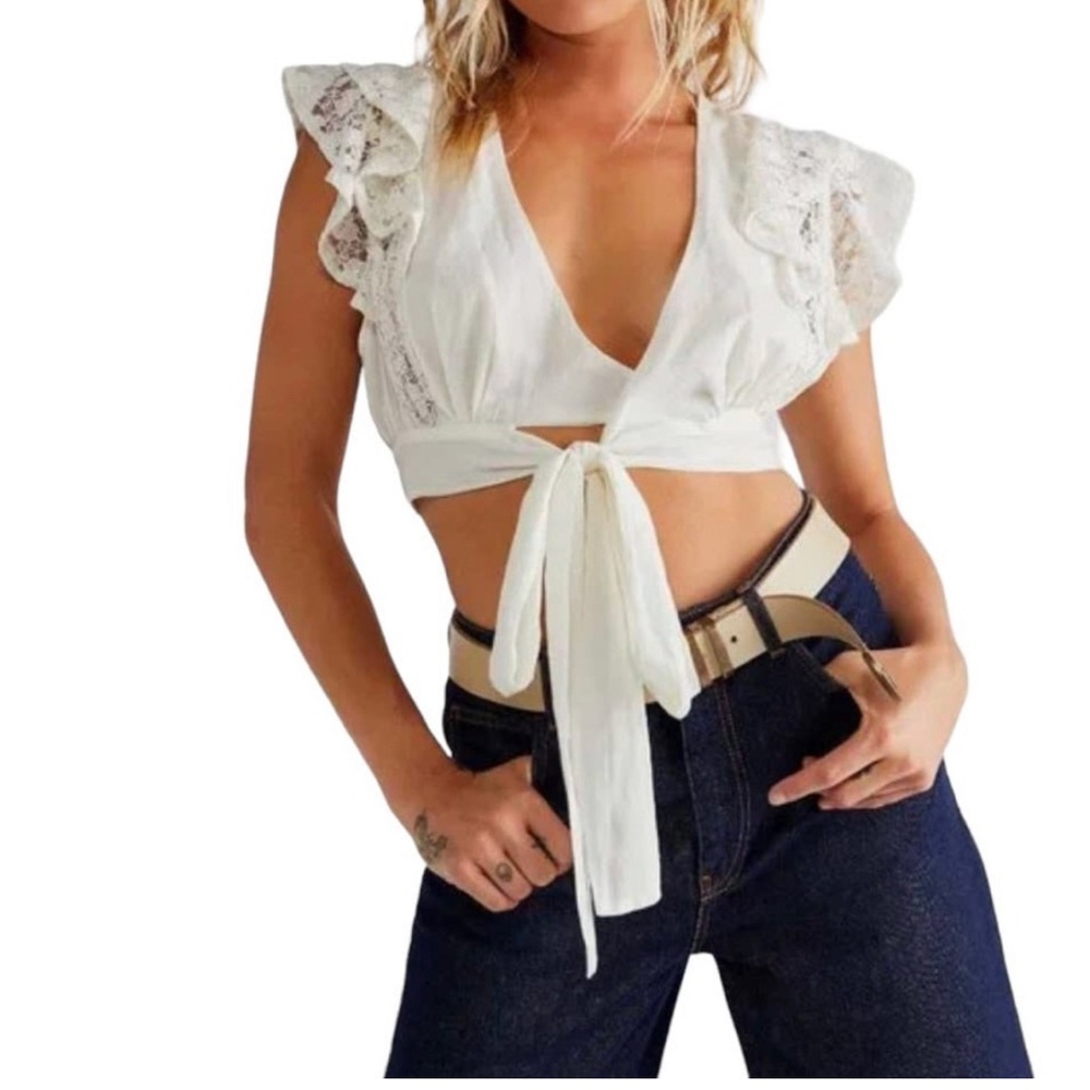 NWT Free People Arcadia Wrap Top Size L